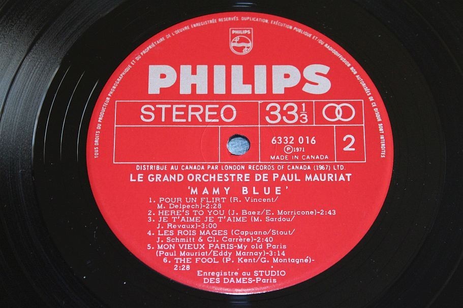 Альбом: LE GRAND ORCHESTRA DE PAUL MAURIAT (MAMY BLUE). 
