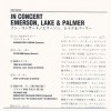 EMERSON, LAKE & PALMER - IN CONCERT (papersleeve) - 