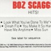 BOZ SCAGGS - HITS ! - ���������