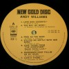 ANDY WILLIAMS - NEW GOLD DISC - 